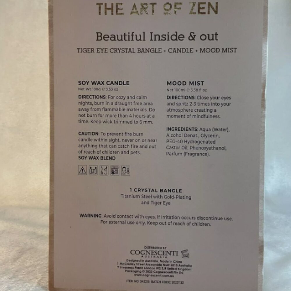 The Art of Zen Beautiful Inside and Out - Chocolate - Tiger Eye Crystal - Picture 3 of 6